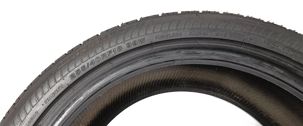 Thumbnail 6: BRIDGESTONE DRIVEGUARD RUN FLAT 255/40RF18 99W ALL SEASON 9/32 DOT 3821 TIRE
