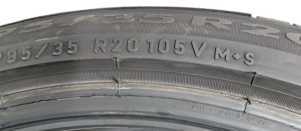 Thumbnail 12: PIRELLI CINTURATO P7 ALL SEASON 295/35R20 105V XL N0 7/32 DOT 2421 TIRE