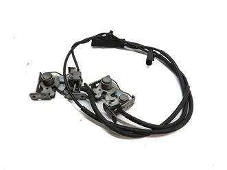 Thumbnail 1: 2011 BMW X5 (E70) LEFT & RIGHT LOWER HOOD LATCH SET 2 w/ CABLES