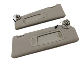 Thumbnail 4: 07-13 BMW X5 X5M (E70) FRONT LEFT & RIGHT SUN VISOR SUNVISOR SHADE SET 2 (Beige)
