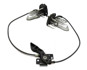 2011 BMW 535Xi (F10) FRONT UPPER HOOD LOCK LATCH SET/3 w/RELEASE HANDLE CABLE