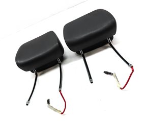 Thumbnail 3: 2011 BMW 535Xi F10 FRONT LEFT RIGHT ACTIVE SEAT HEAD REST HEADREST SET/2(Black)