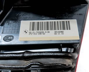 Thumbnail 7: 11-13 BMW 528i 535i 550i M5 (F10) RIGHT REAR INNER TRUNK TAILLIGHT LIGHT LAMP