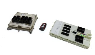 Thumbnail 1: 13-18 BMW 328i 428i 528i X3 X4 (F30 F32) 2.0L N26 ENGINE DME BCM MODULE KEY SET
