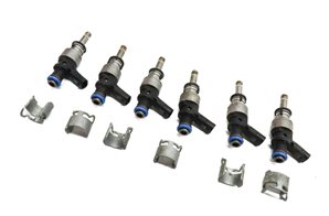 Thumbnail 1: 2011-2018 PORSCHE CAYENNE PANAMERA (958 970 G1) 3.0L ENGINE FUEL INJECTOR SET-6