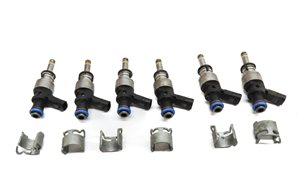 Thumbnail 2: 2011-2018 PORSCHE CAYENNE PANAMERA (958 970 G1) 3.0L ENGINE FUEL INJECTOR SET-6