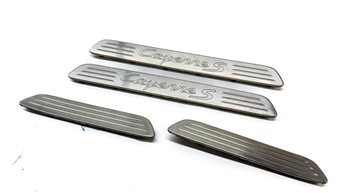 Thumbnail 1: 2011 PORSCHE CAYENNE HYBRID (958) FRONT/REAR RIGHT/LEFT DOOR SILL SCUFF TRIM SET