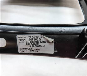 Thumbnail 7: 2011 PORSCHE CAYENNE HYBRID (958) FRONT CENTER SHIFT INDICATOR TRIM PANEL