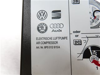 Thumbnail 6: 2017 AUDI Q5 (B8 8R) EMERGENCY SPARE TIRE AIR PUMP COMPRESSOR MOTOR