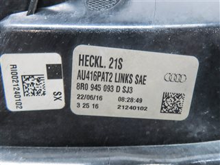 Thumbnail 6: 2017 AUDI Q5 (B8 8R) REAR LEFT UPPER QUARTER PANEL TAILLIGHT TAIL LIGHT LAMP
