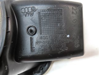 Thumbnail 6: 2012-2018 AUDI A6 S6 (C7) FUEL TANK DOOR LID COVER TRIM w/ HOUSING (White)