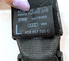 Thumbnail 5: 2012-2017 AUDI A6 S6 (C7) LEFT FRONT DRIVER SEATBELT SEAT BELT RETRACTOR (Black)