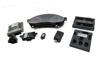 Thumbnail 3: 12 AUDI A6 C7 4G 3.0 SUPER CGXB ECM BCM IGNITION IMMOBILIZER BODY MODULE KEY SET