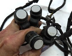 Thumbnail 5: 14 BMW 650i GRAN COUPE F06 FRONT PARK ASSIST PDC SENSOR SET/4 w/HARNESS(White)