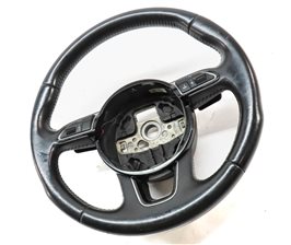 Thumbnail 3: 13-17 AUDI Q5 Q7 SQ5 B8 8R 4M 3 SPOKE STEERING WHEEL w/ SWITCH BUTTONS & PADDLES