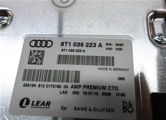 Thumbnail 5: 13-17 AUDI A4 S4 A5 S5 RS5 Q5 Q7 (B8 8K 8R 4M) BANG & OLUFSEN AUDIO AMP AMPLIFER