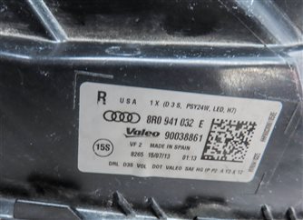 Thumbnail 10: 13-17 AUDI Q5 SQ5 (B8 8R) RIGHT PASSENGER XENON HID AFS ADAPTIVE CURVE HEADLIGHT