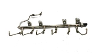 Thumbnail 2: 2011 BMW 740i (F02) 3.0L TURBO (N54) ENGINE FUEL RAIL w/LINES