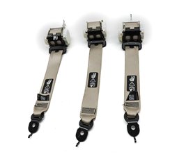 Thumbnail 2: 2011 BMW 740i (F02) REAR LEFT/CENTER/RIGHT SEATBELT RETRACTOR SET/3 (Oyster)
