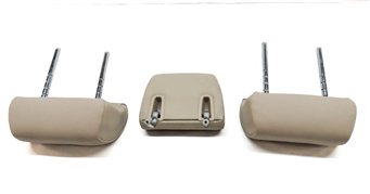Thumbnail 5: 2011 BMW 740i (F02) REAR LEFT/CENTER/RIGHT HEADREST HEAD REST SET/3 (Oyster)