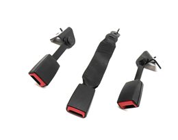 2011 BMW 740i (F02) REAR LEFT/CENTER/RIGHT SEAT BELT BUCKLE RECEIVER SET/3 BLACK