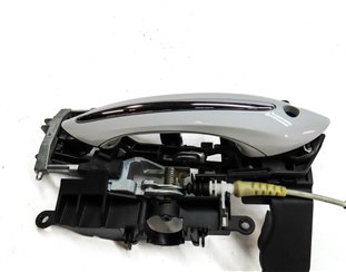 Thumbnail 4: 09-15 BMW 740i 750i 760i (F01 F02 F04) LEFT FRONT EXTERIOR DOOR HANDLE (White)
