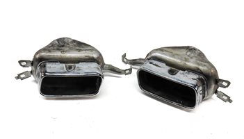 Thumbnail 2: 2011 BMW 740i (F02) REAR LEFT & RIGHT EXHAUST MUFFLER TIP SET/2 CHROME