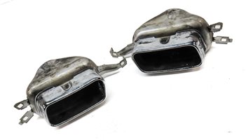 Thumbnail 3: 2011 BMW 740i (F02) REAR LEFT & RIGHT EXHAUST MUFFLER TIP SET/2 CHROME