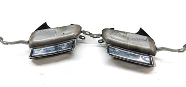 Thumbnail 5: 2011 BMW 740i (F02) REAR LEFT & RIGHT EXHAUST MUFFLER TIP SET/2 CHROME