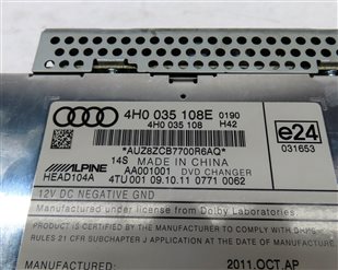 Thumbnail 8: 2012 AUDI A8 (D4 4H) RADIO STEREO 6 DISC DVD CHANGER CD PLAYER