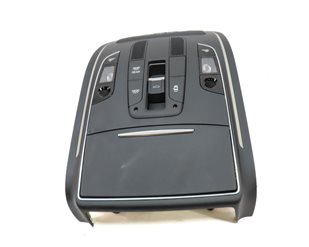 Thumbnail 2: 2012 AUDI A8 (D4 4H) FRONT CENTER ROOF PRIMARY DOME LIGHT w/ BUTTONS (Black)