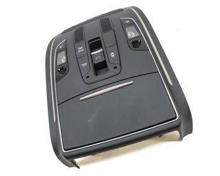 Thumbnail 3: 2012 AUDI A8 (D4 4H) FRONT CENTER ROOF PRIMARY DOME LIGHT w/ BUTTONS (Black)