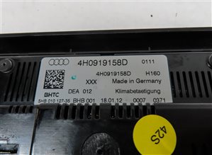 Thumbnail 7: 2011-2014 AUDI A8 S8 (D4 4H) REAR HEATER A/C TEMPERATURE CLIMATE CONTROL PANEL