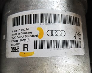 Thumbnail 7: 2011-2018 AUDI A8 S8 (D4 4H) REAR RIGHT PASSENGER AIR SUSPENSION SHOCK STRUT