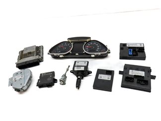 Thumbnail 3: 2011 AUDI Q7 (4L) 3.0L CJWB SUPER ENGINE ECM BCM IMMOBILIZER MODULE KEY SET