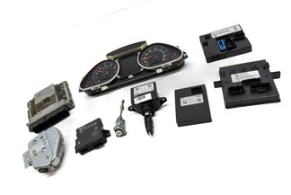 Thumbnail 4: 2011 AUDI Q7 (4L) 3.0L CJWB SUPER ENGINE ECM BCM IMMOBILIZER MODULE KEY SET