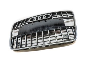 Thumbnail 3: 2010-2015 AUDI Q7 (4L) FRONT MAIN CENTER HOOD GRILLE AIR VENT TRIM (BLACK)
