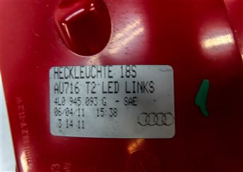 Thumbnail 6: 2010-2015 AUDI Q7 (4L) LEFT DRIVER REAR TAILLIGHT BRAKE LIGHT LAMP (LED)