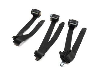 Thumbnail 1: 10 ROVER LR4 L319 REAR 2ND ROW LEFT/CENTER/RIGHT SEATBELT RETRACTOR SET (Black)