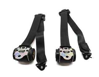 Thumbnail 4: 10 LAND ROVER LR4 L319 REAR 3RD ROW LEFT & RIGHT SEATBELT RETRACTOR SET (Black)