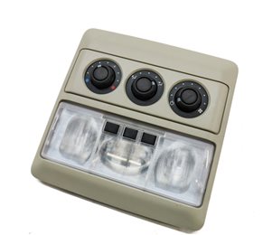 10 LAND ROVER LR4 L319 REAR OVERHEAD DOME LIGHT w/CLIMATE CONTROL (Almond Beige)