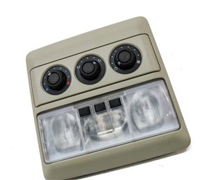 Thumbnail 3: 10 LAND ROVER LR4 L319 REAR OVERHEAD DOME LIGHT w/CLIMATE CONTROL (Almond Beige)