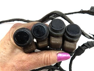 Thumbnail 5: 15 BMW 740Li F02 FRONT PARK ASSIST PDC SENSOR SET/5 w/WIRING WIRE HARNESS(Black)