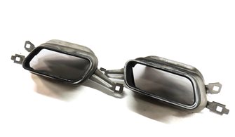 13-15 BMW 740i (F01 F02) 3.0L N55 ENGINE MUFFLER LEFT & RIGHT EXHAUST TIP SET 2