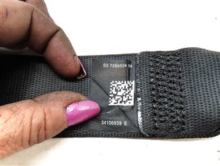 Thumbnail 6: 2015 BMW 740Li (F02) REAR SEAT LEFT RIGHT & CENTER SEATBELT RETRACTOR (Black)