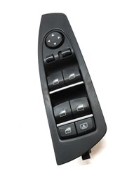 Thumbnail 3: 09-15 BMW 740i 750i 760i B7 (F01) DRIVER WINDOW SWITCH w/ SHADE & P-FOLD (BLACK)
