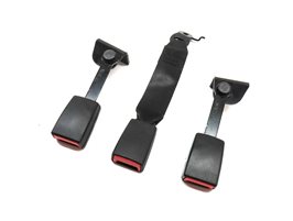 2015 BMW 740Li F02 REAR LEFT RIGHT CENTER SEATBELT BUCKLE RECEIVER SET 3 (BLACK)