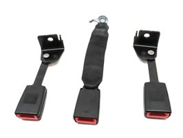 Thumbnail 4: 2015 BMW 740Li F02 REAR LEFT RIGHT CENTER SEATBELT BUCKLE RECEIVER SET 3 (BLACK)