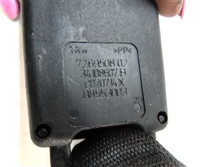 Thumbnail 6: 2015 BMW 740Li F02 REAR LEFT RIGHT CENTER SEATBELT BUCKLE RECEIVER SET 3 (BLACK)