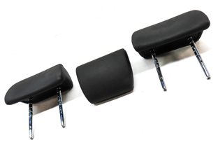 Thumbnail 3: 11-15 BMW 7 SERIES (F01) REAR LEFT RIGHT & CENTER SEAT HEADREST SET 3 (Black)